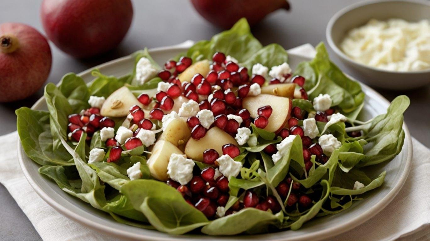 Red Pear, Pomegranate, and Gorgonzola Salad